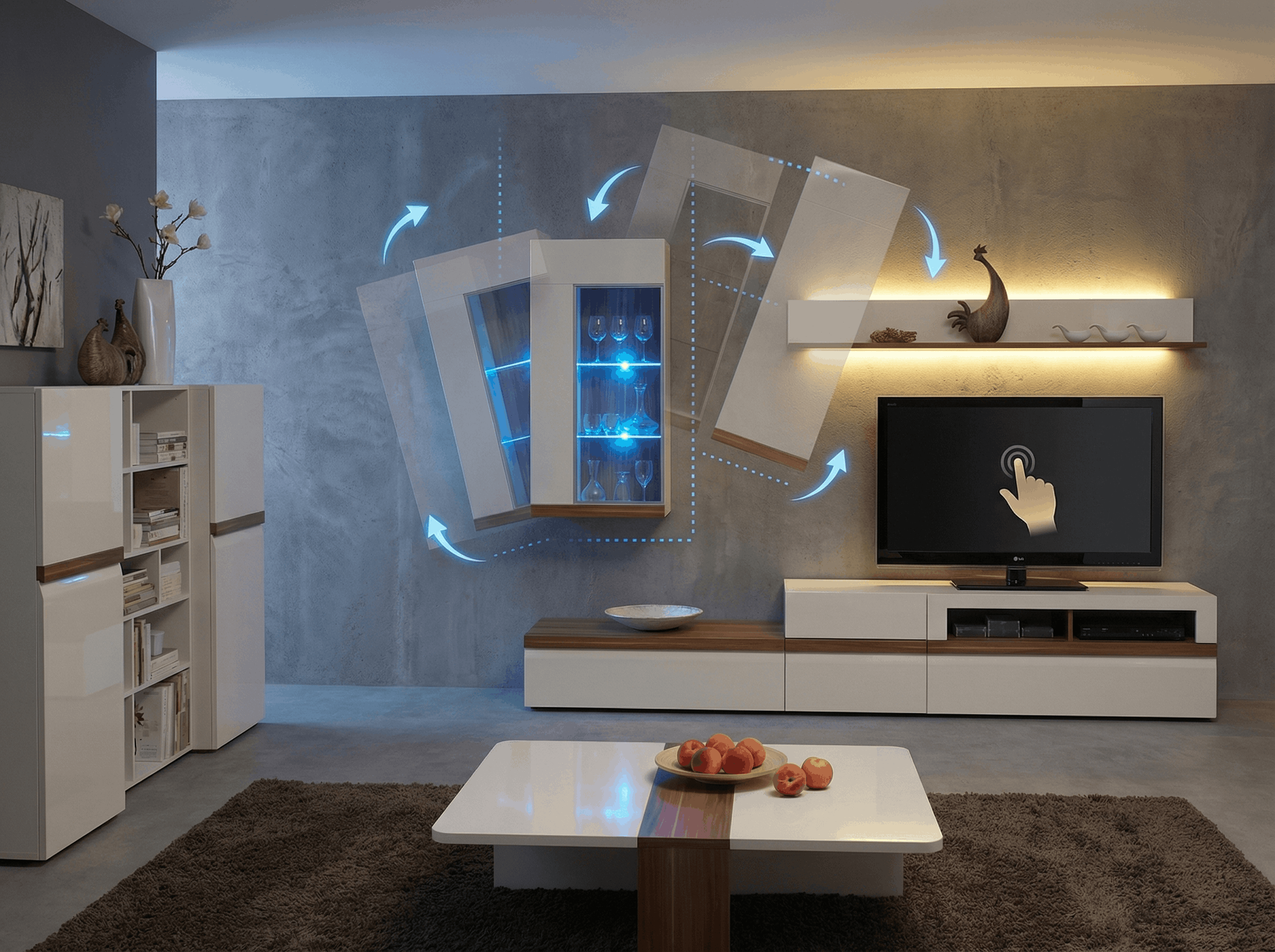 regal po elementih prizma alples